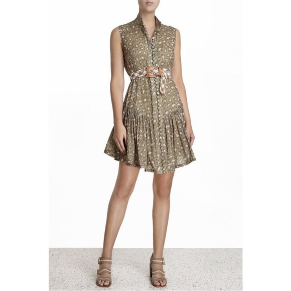 Zimmermann Dresses & Skirts - ZIMMERMANN Carnaby Belted Leopard-Print Cotton-Voile Mini Dress 0P 🐆